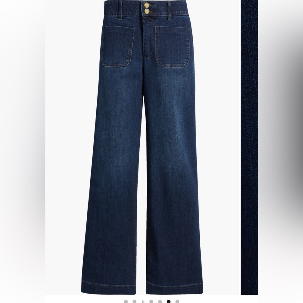 Wit & Wisdom Blue Flare Wide Leg Jeans - Picture 3 of 4
